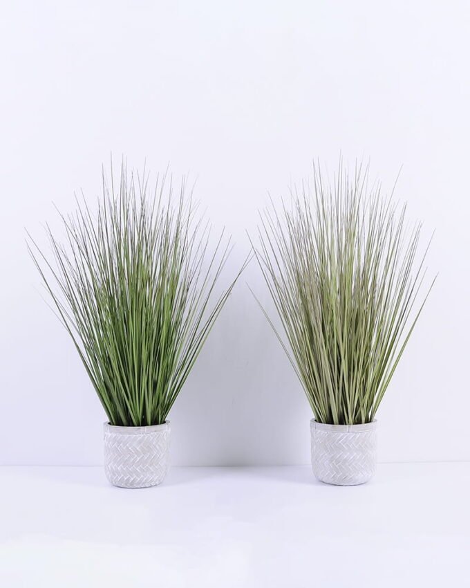 Artificial Grass 33*66CM Grass in  cement  pot GS-45720055