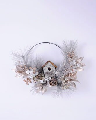 Artificial Plant 53*22*49CM Christmas arrangement on wire ring GS-13620006