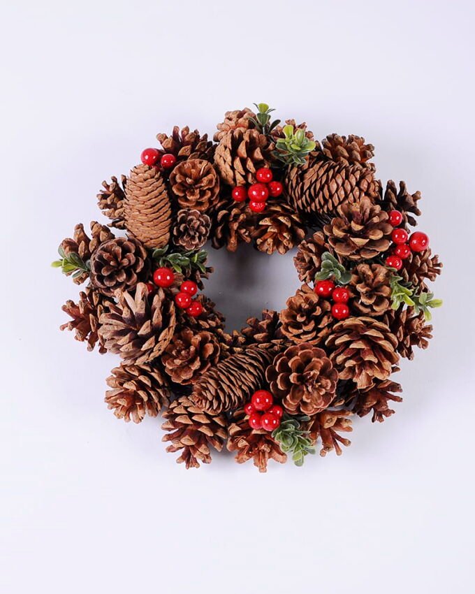 Artificial Plant D:29*H:9CM Pine cones wreath GS-33020015