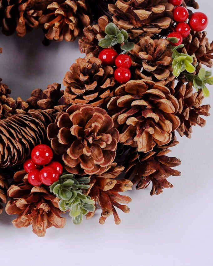 Artificial Plant D:29*H:9CM Pine cones wreath GS-33020015