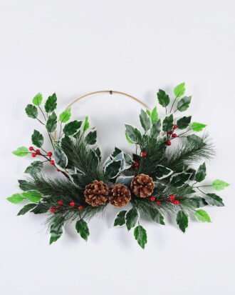 Artificial Flower 57*8*46CM Christmas arrangement on wire ring GS-52720007 Banners&Garlands YeahFlower is one of Chinese leading OEM manufacturers and exporters , supplying the silk flowers, wholesale artificial trees Artificial Flower 57*8*46CM Christmas arrangement on wire ring GS-52720007 Banners&Garlands YeahFlower is one of Chinese leading OEM manufacturers and exporters , supplying the silk flowers, wholesale artificial trees