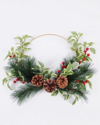 Artificial Flower 47*8*40CM Christmas arrangement on wire ring GS-52720008 Banners&Garlands YeahFlower is one of Chinese leading OEM manufacturers and exporters , supplying the silk flowers, wholesale artificial trees Artificial Flower 47*8*40CM Christmas arrangement on wire ring GS-52720008 Banners&Garlands YeahFlower is one of Chinese leading OEM manufacturers and exporters , supplying the silk flowers, wholesale artificial trees