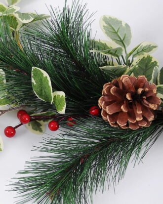 Artificial Flower 47*8*40CM Christmas arrangement on wire ring GS-52720008 Banners&Garlands YeahFlower is one of Chinese leading OEM manufacturers and exporters , supplying the silk flowers, wholesale artificial trees Artificial Flower 47*8*40CM Christmas arrangement on wire ring GS-52720008 Banners&Garlands YeahFlower is one of Chinese leading OEM manufacturers and exporters , supplying the silk flowers, wholesale artificial trees