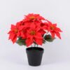 Artificial Flower 34*30*35cm Poinsettia in pp pot GS-61420001 Christmas Item YeahFlower is one of Chinese leading OEM manufacturers and exporters , supplying the silk flowers, wholesale artificial trees