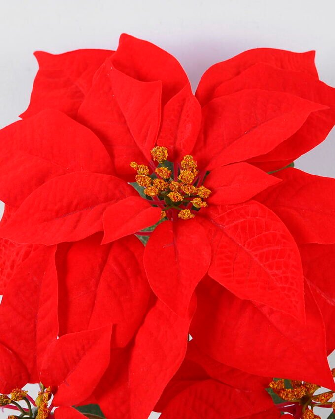 Artificial Flower 36*37*45cm Poinsettia in pp pot GS-61420004 Christmas Item YeahFlower is one of Chinese leading OEM manufacturers and exporters , supplying the silk flowers, wholesale artificial trees