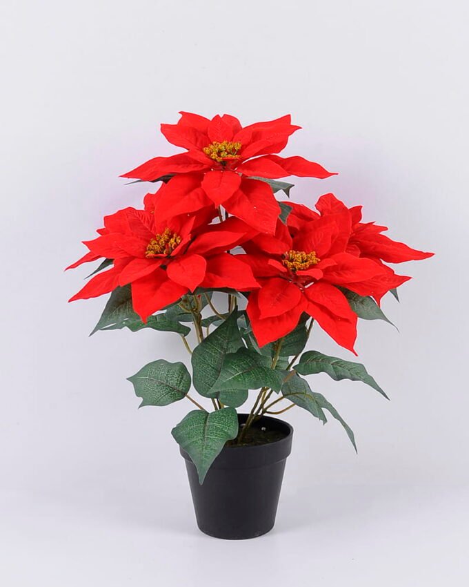 Artificial Flower 40*45*43cm Poinsettia in  pp pot GS-61420006 Christmas Item YeahFlower is one of Chinese leading OEM manufacturers and exporters , supplying the silk flowers, wholesale artificial trees