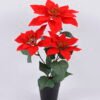 Artificial Flower 23*23*42cm Poinsettia in  pp pot GS-61420007 Christmas Item YeahFlower is one of Chinese leading OEM manufacturers and exporters , supplying the silk flowers, wholesale artificial trees