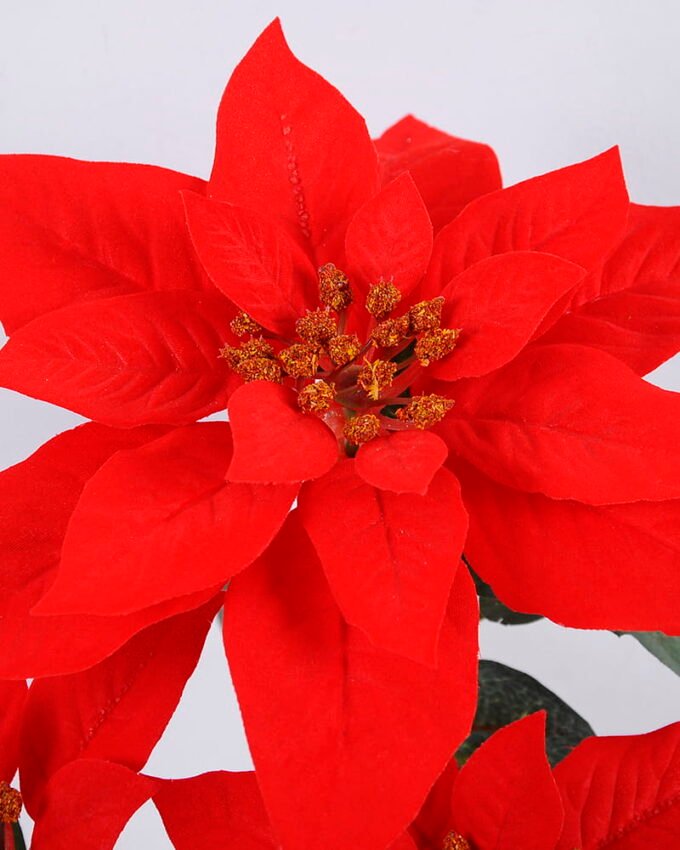 Artificial Flower 23*23*42cm Poinsettia in  pp pot GS-61420007 Christmas Item YeahFlower is one of Chinese leading OEM manufacturers and exporters , supplying the silk flowers, wholesale artificial trees