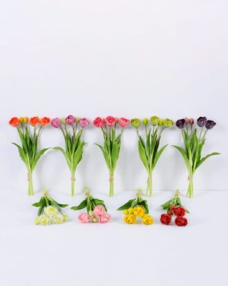 Artificial Flower 15*39cm Tulip Bouquet*5 GS-41520032-G1 Bouquet YeahFlower is one of Chinese leading OEM manufacturers and exporters , supplying the silk flowers, wholesale artificial trees