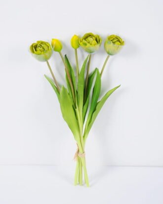 Artificial Flower 15*39cm Tulip Bouquet*5 GS-41520032-G1 Bouquet YeahFlower is one of Chinese leading OEM manufacturers and exporters , supplying the silk flowers, wholesale artificial trees