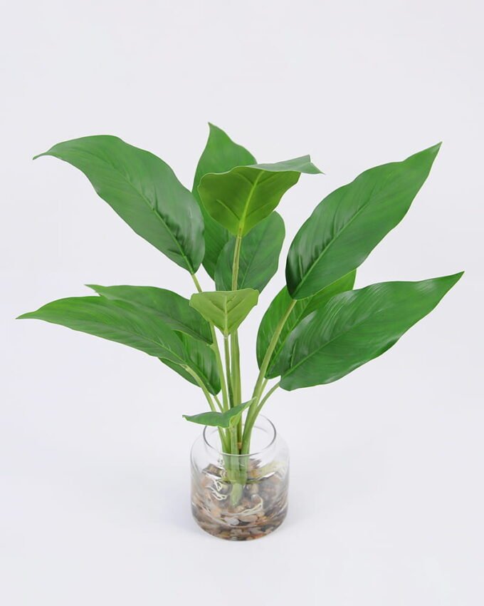Artificial Plant 32*40cm Leaves in glass ware GS-06921024 Leaves&Sprays&Foliages YeahFlower is one of Chinese leading OEM manufacturers and exporters , supplying the silk flowers, wholesale artificial trees