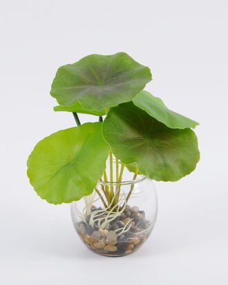 Artificial Plant 14*17cm Lotus leaves in glass ware GS-06921025 Leaves&Sprays&Foliages YeahFlower is one of Chinese leading OEM manufacturers and exporters , supplying the silk flowers, wholesale artificial trees