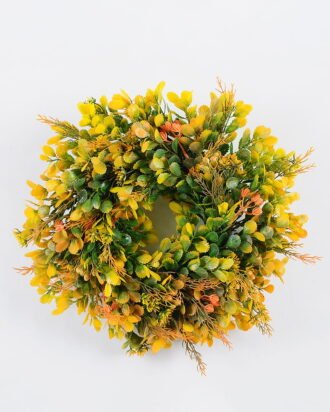Artificial Plant 9*37cm Wreath GS-36620009-Y1 WREATH YeahFlower is one of Chinese leading OEM manufacturers and exporters , supplying the silk flowers, wholesale artificial trees
