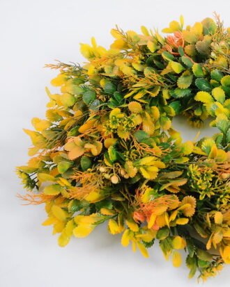 Artificial Plant 9*37cm Wreath GS-36620009-Y1 WREATH YeahFlower is one of Chinese leading OEM manufacturers and exporters , supplying the silk flowers, wholesale artificial trees