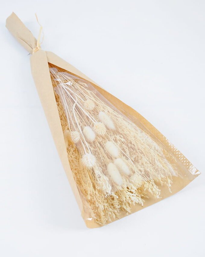 Dried Flowers 20*57CM Dried natural items bouquet with paper wrapped(35g/bouquet, H:58CM) GS-56621001JJA-W1 Dried Flowers YeahFlower is one of Chinese leading OEM manufacturers and exporters , supplying the silk flowers, wholesale artificial trees