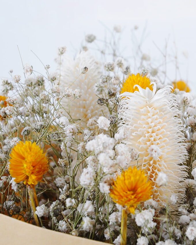 Dried Flowers 20*49CM Dried natural items bouquet with paper wrapped(80g/bouquet, H:50CM) GS-56621002JJA Dried Flowers YeahFlower is one of Chinese leading OEM manufacturers and exporters , supplying the silk flowers, wholesale artificial trees