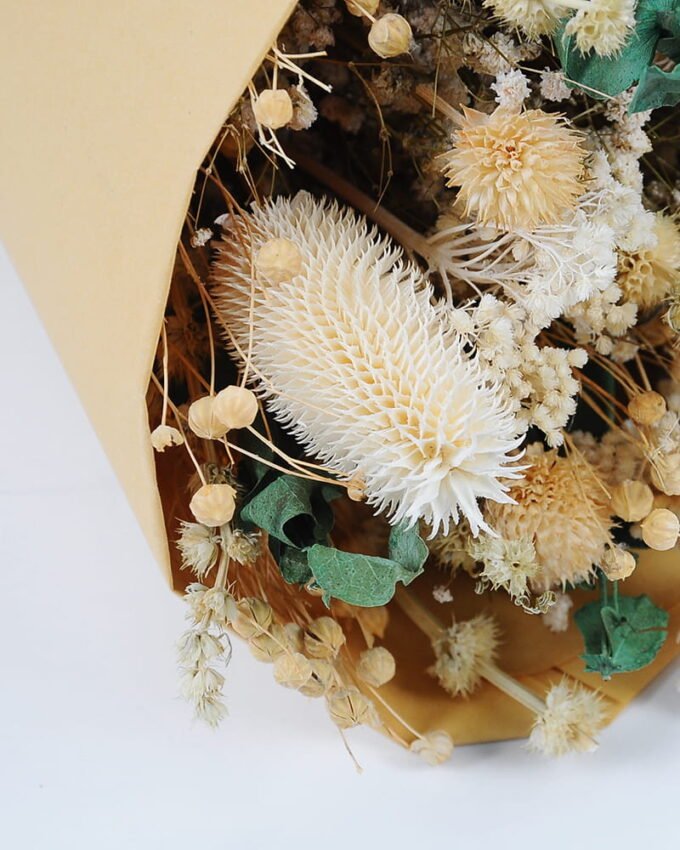 Dried Flowers Dried natural items bouquet with paper wrapped 80g bouquet GS-56621003JJA_15 Dried Flowers 20*49CM Dried natural items bouquet with paper wrapped(80g/bouquet, H:50CM) GS-56621003JJA Dried Flowers YeahFlower is one of Chinese leading OEM manufacturers and exporters , supplying the silk flowers, wholesale artificial trees