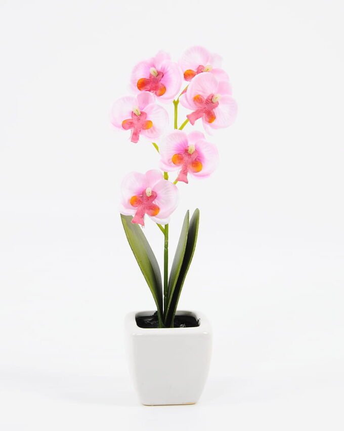 Artificial Flower 8*24cm Butterfly orchid in ceramic pot GS-62121003-P1