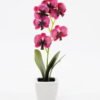 Artificial Flower 8*24cm Butterfly orchid in ceramic pot GS-62121003-Z1