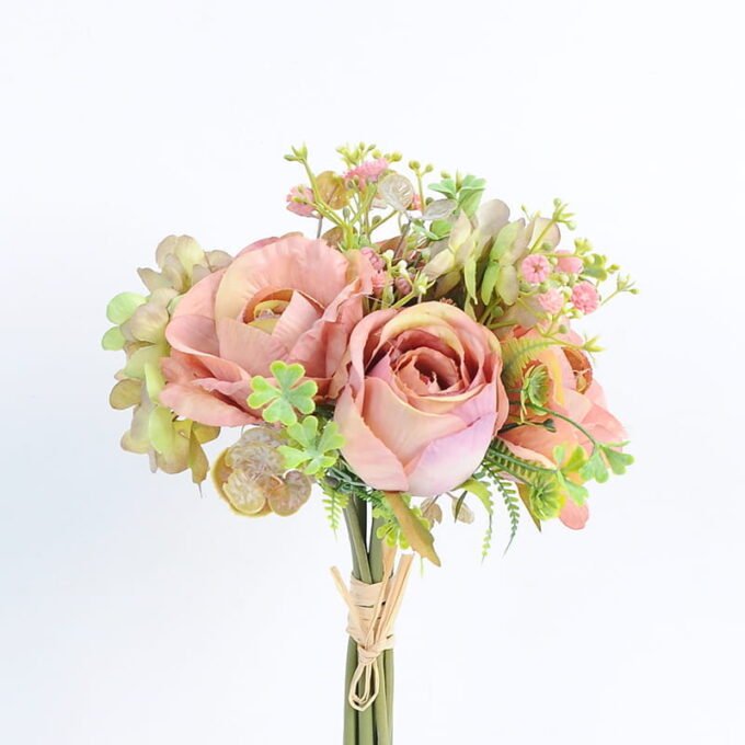 Artificial Flower 17*27CM Rose bush*5 GS-58821024-H1