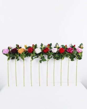 Artificial Flower 17*67cm Rose spray*2 GS-46521001-O1 Single Flowers YeahFlower is one of Chinese leading OEM manufacturers and exporters , supplying the silk flowers, wholesale artificial trees Artificial Flower 17*67cm Rose spray*2 GS-46521001-O1