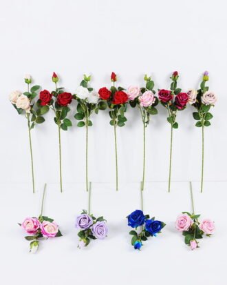 Artificial Flower 13*57cm Rose spray*3 GS-46521002-B1 Single Flowers YeahFlower is one of Chinese leading OEM manufacturers and exporters , supplying the silk flowers, wholesale artificial trees Artificial Flower 13*57cm Rose spray*3 GS-46521002-B1