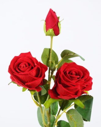 Artificial Flower 13*57cm Rose spray*3 GS-46521002-R1 Single Flowers YeahFlower is one of Chinese leading OEM manufacturers and exporters , supplying the silk flowers, wholesale artificial trees Artificial Flower 13*57cm Rose spray*3 GS-46521002-R1