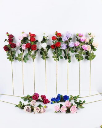 Artificial Flower 16*81cm Rose spray*5 GS-46521003-B1 Single Flowers YeahFlower is one of Chinese leading OEM manufacturers and exporters , supplying the silk flowers, wholesale artificial trees Artificial Flower 16*81cm Rose spray*5 GS-46521003-B1