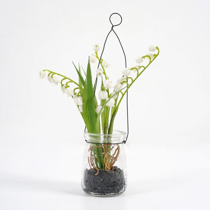 Artificial Flower 13*18CM Bellflower in glass pot GS-62921027 Potted Flowers&Plants 3,000+ sqm showroom with thousands of artificial flowers, plants & trees ready for global sourcing.