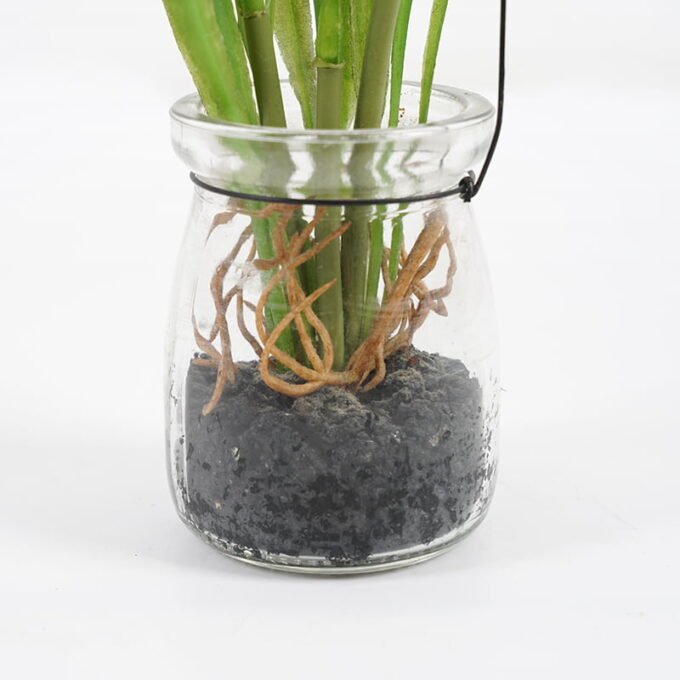 Artificial Flower 13*18CM Bellflower in glass pot GS-62921027 Potted Flowers&Plants 3,000+ sqm showroom with thousands of artificial flowers, plants & trees ready for global sourcing.