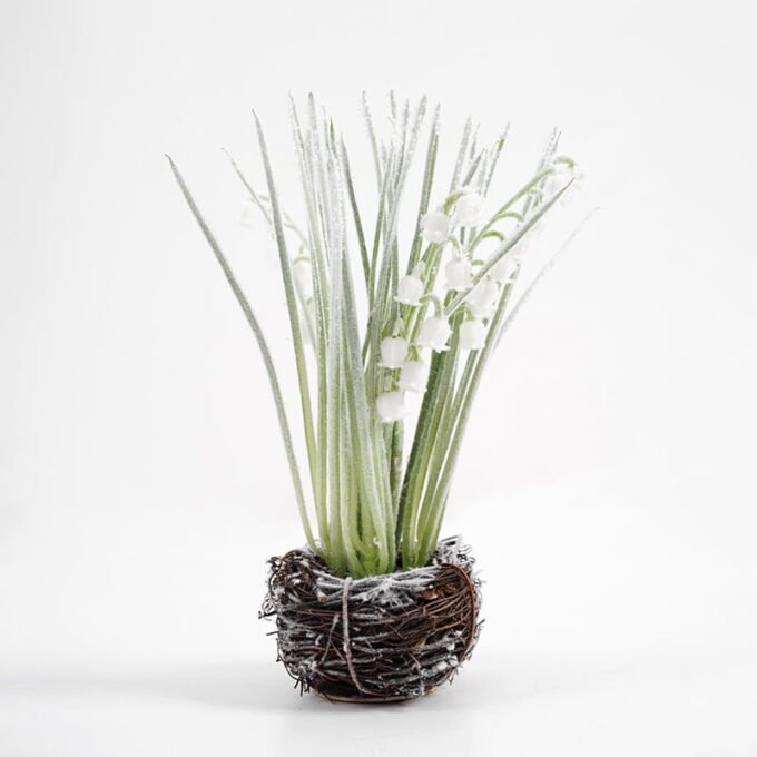 Artificial Flower 15*21CM Bellflower in rattan pot GS-62921029 Potted Flowers&Plants 3,000+ sqm showroom with thousands of artificial flowers, plants & trees ready for global sourcing.