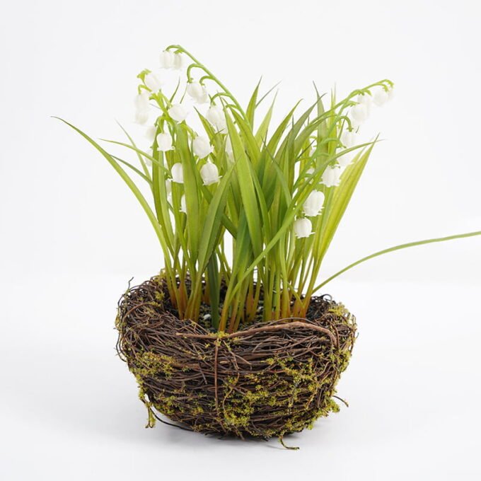 Artificial Flower 17*20CM Bellflower in rattan pot GS-62921033 Potted Flowers&Plants 3,000+ sqm showroom with thousands of artificial flowers, plants & trees ready for global sourcing.
