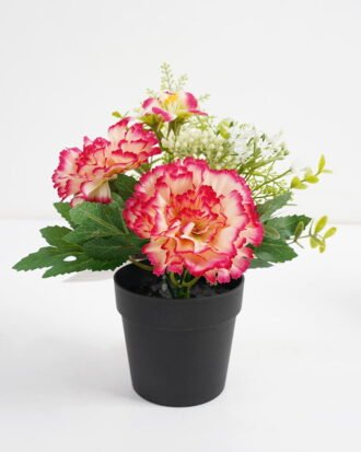 Artificial Flower 18*15*24CM Carnatio in pp pot GS-05521013-P2 Potted Flowers&Plants YeahFlower is one of Chinese leading OEM manufacturers and exporters , supplying the silk flowers, wholesale artificial trees
