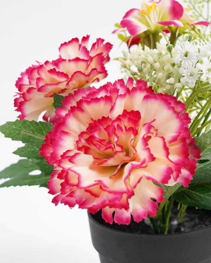Artificial Flower 18*15*24CM Carnatio in pp pot GS-05521013-P2 Potted Flowers&Plants YeahFlower is one of Chinese leading OEM manufacturers and exporters , supplying the silk flowers, wholesale artificial trees