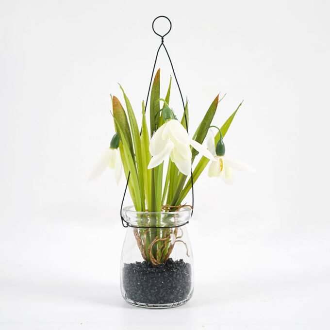 Artificial Flower 11*17CM Cymbidium in glass pot GS-62921026 Potted Flowers&Plants 3,000+ sqm showroom with thousands of artificial flowers, plants & trees ready for global sourcing.