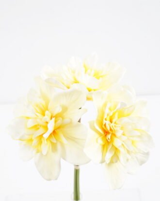 Artificial Flower 18*37CM Daffodil  bush*3 GS-15421016 Bouquet YeahFlower is one of Chinese leading OEM manufacturers and exporters , supplying the silk flowers, wholesale artificial trees
