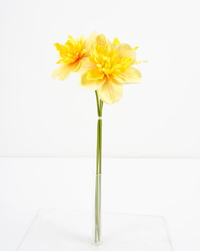 Artificial Flower 18*37CM Daffodil  bush*3 GS-15421016 Bouquet YeahFlower is one of Chinese leading OEM manufacturers and exporters , supplying the silk flowers, wholesale artificial trees