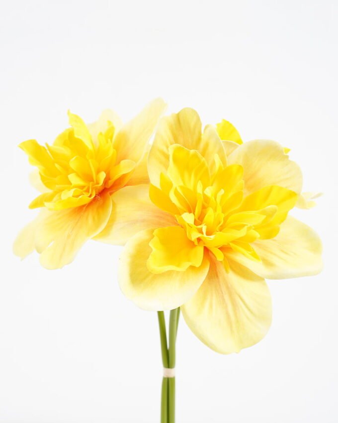 Artificial Flower 18*37CM Daffodil  bush*3 GS-15421016 Bouquet YeahFlower is one of Chinese leading OEM manufacturers and exporters , supplying the silk flowers, wholesale artificial trees