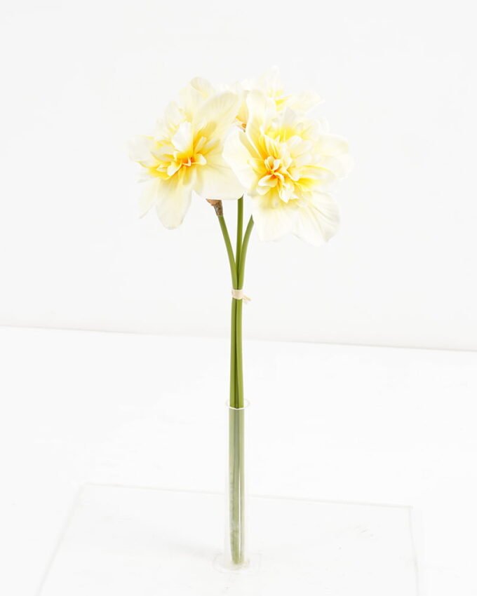 Artificial Flower 18*37CM Daffodil  bush*3 GS-15421016 Bouquet YeahFlower is one of Chinese leading OEM manufacturers and exporters , supplying the silk flowers, wholesale artificial trees