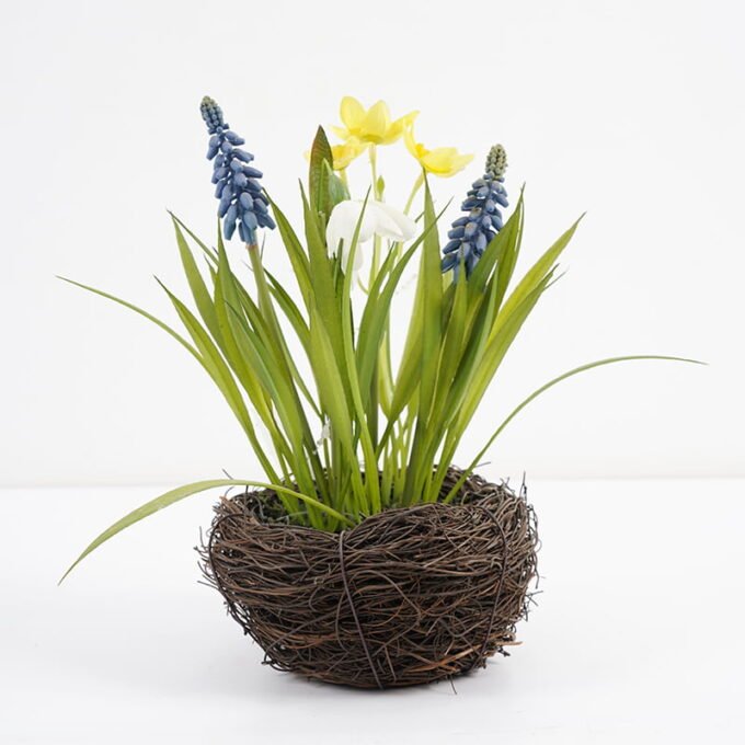 Artificial Flower 16*22CM Daffodil in rattan pot GS-62921031 Potted Flowers&Plants 3,000+ sqm showroom with thousands of artificial flowers, plants & trees ready for global sourcing.