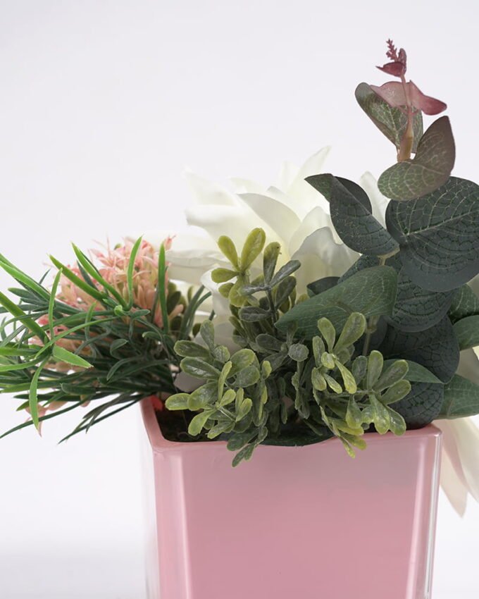 Artificial Flower 20*17*21CM Dahlia in glassware GS-06921047 Potted Flowers&Plants 3,000+ sqm showroom with thousands of artificial flowers, plants & trees ready for global sourcing.