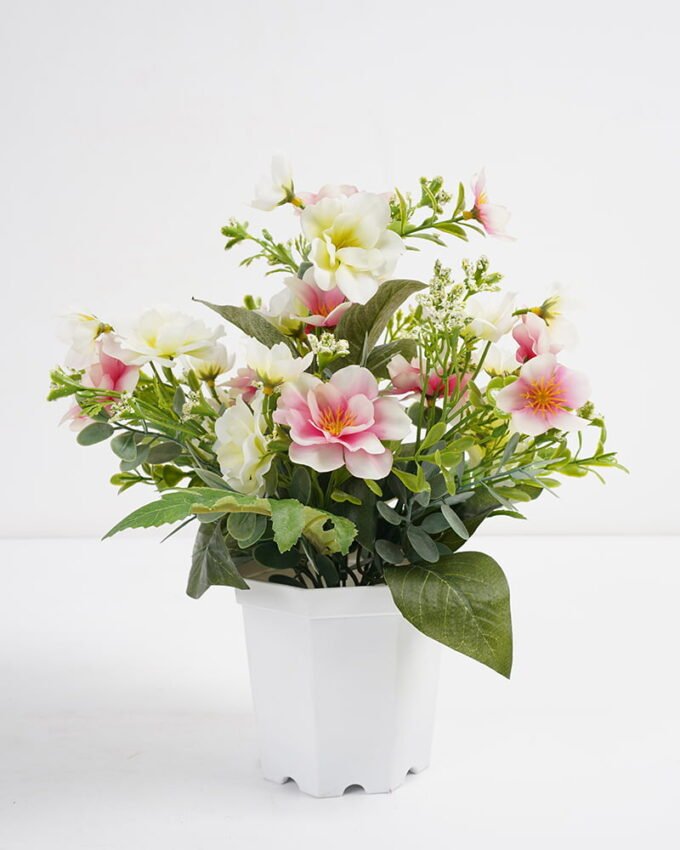 Artificial Flower 22*27CM Flower in pp pot GS-52821002 Potted Flowers&Plants YeahFlower is one of Chinese leading OEM manufacturers and exporters , supplying the silk flowers, wholesale artificial trees