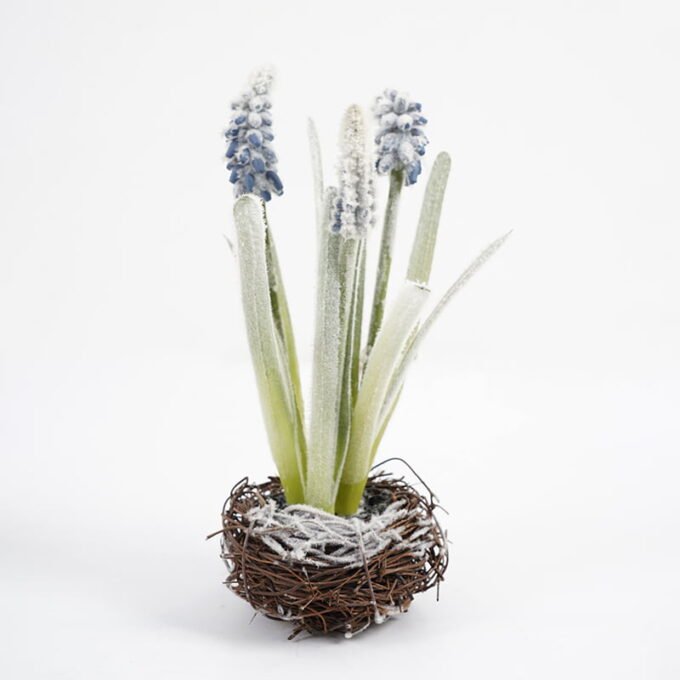 Artificial Flower 11*21CM Hyacinths in rattan pot GS-62921028 Potted Flowers&Plants 3,000+ sqm showroom with thousands of artificial flowers, plants & trees ready for global sourcing.