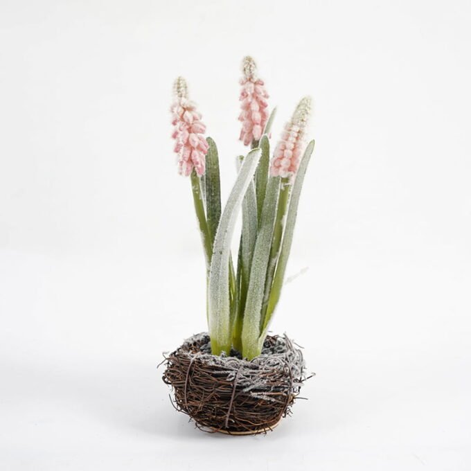 Artificial Flower 11*21CM Hyacinths in rattan pot GS-62921028 Potted Flowers&Plants 3,000+ sqm showroom with thousands of artificial flowers, plants & trees ready for global sourcing.
