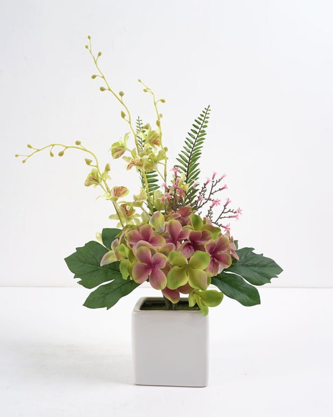 Artificial Flower 25*16*41CM Hydrange in ceramic pot GS-06921043 Potted Flowers&Plants 3,000+ sqm showroom with thousands of artificial flowers, plants & trees ready for global sourcing.