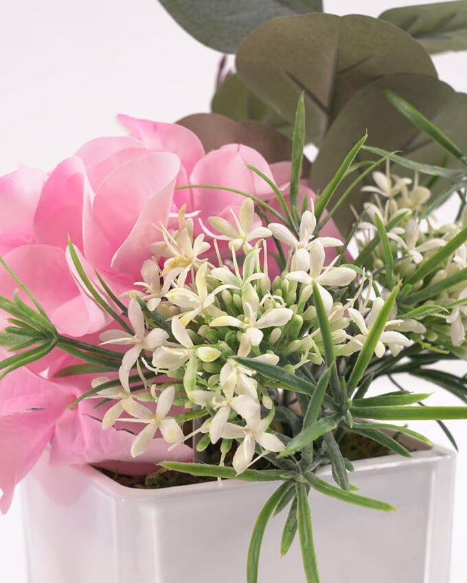 Artificial Flower 15*16*20CM Hydrange in glassware GS-06921048 Potted Flowers&Plants 3,000+ sqm showroom with thousands of artificial flowers, plants & trees ready for global sourcing.