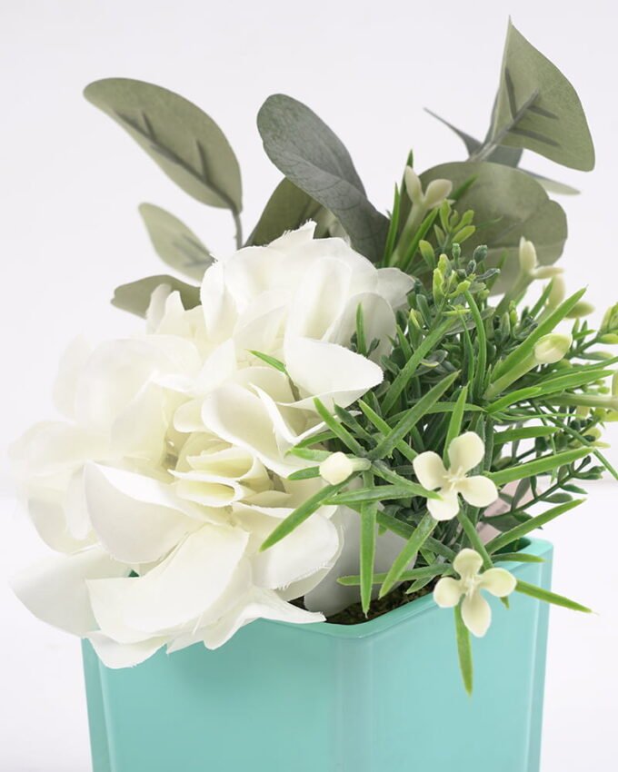 Artificial Flower 16*18*24CM Hydrange in glassware GS-06921049 Potted Flowers&Plants 3,000+ sqm showroom with thousands of artificial flowers, plants & trees ready for global sourcing.