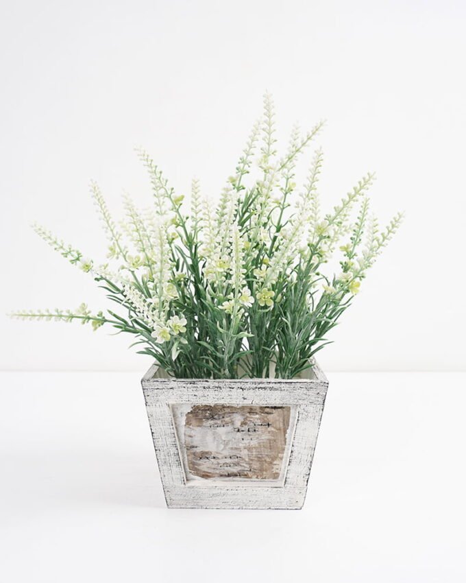 Artificial Flower 26*26*32cm Lavender in MDF Pot GS-03321094-W1 Potted Flowers&Plants 3,000+ sqm showroom with thousands of artificial flowers, plants & trees ready for global sourcing.