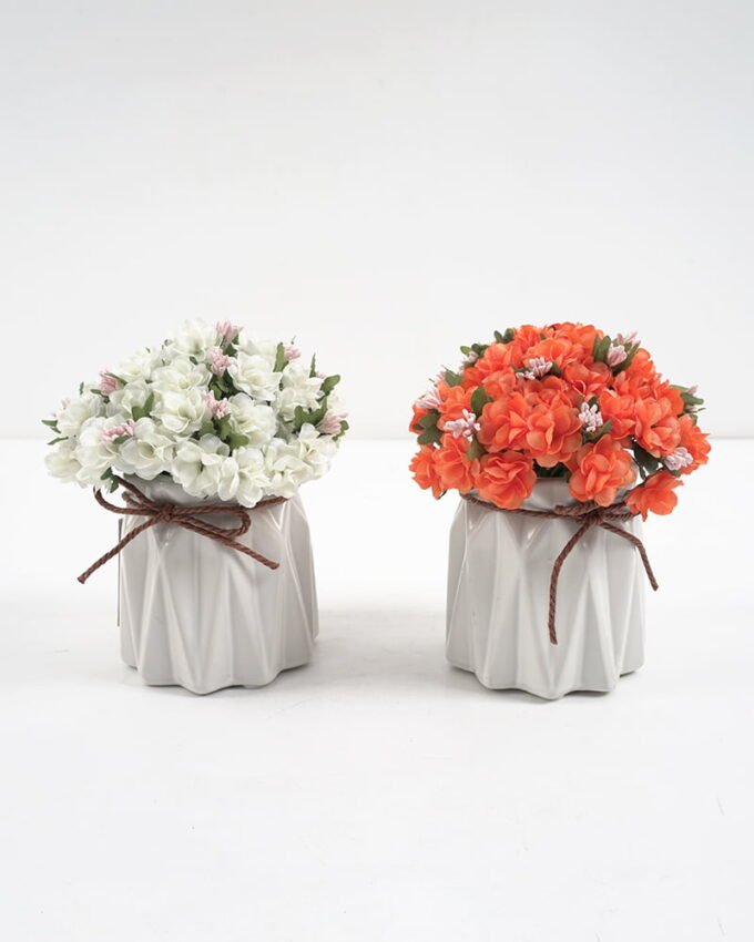 Artificial Flower 11*11*13CM Mini flower in ceramic pot GS-63421002 Potted Flowers&Plants YeahFlower is one of Chinese leading OEM manufacturers and exporters , supplying the silk flowers, wholesale artificial trees