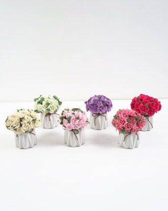 Artificial Flower 11*11*13CM Mini rose in ceramic pot GS-63421001 Potted Flowers&Plants YeahFlower is one of Chinese leading OEM manufacturers and exporters , supplying the silk flowers, wholesale artificial trees